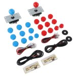 Kit d'arcade pour 2 joueurs, encodeur de jeu de société usb, joystick, boutons d'arcade, ensemble pour ... Kit d'arcade pour 2 joueurs, encodeur de jeu de société usb, joystick, boutons d'arcade, ensemble pour ...