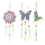 Kit d'artisanat de vent capteur soleil d'image diamant enfants bricolage pendentif 5d