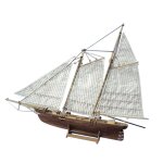 Kit d'assemblage de bateau classique am�ricain en bois, bateau a construire soi - m�me, echelle 1:120 ...