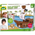 Kit d'assemblage - lena - 42645 - bateau de pirates - 50 autocollants - a partir de 5 ans