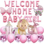 Kit de baby shower decoration rose ballons de welcome home baby girl ballon gender reveal motifs mignons ... Kit de baby shower decoration rose ballons de welcome home baby girl ballon gender reveal motifs mignons ...