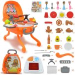 Kit de barbecue electrique, 39 pi�ces / ensemble, simulation de cuisine, brochettes, jouets, musique ...