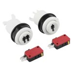 Kit de bricolage de bouton de démarrage long 1p 2p bouton poussoir de joueur pour jeux d'arcade Kit de bricolage de bouton de démarrage long 1p 2p bouton poussoir de joueur pour jeux d'arcade
