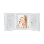 Kit de bricolage pour cadre photo avec empreintes de mains et de pieds de bb - argile non toxique, ...