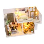 Kits de bricolage de maquettes de cabane, meubles en bois simples et el�gants, maison de poup�e, villa ...