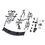 Kit de bricolage de pices de carrosserie de voiture rc 1:10, accessoires aile de spoiler / pare - brise ...