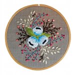 Kit de broderie de tissu bricolage fleur en trois dimensions