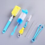 Kit de brosses pour biberons, ensemble de 7 pices, mamelon pour bb, rotation a 360 degrs, bec eponge ...