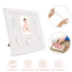Kit cadre photo empreinte main & pied bb ¿ cadeau de naissance pour garons & filles ¿ fixation au ...