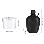 Kit de cantine 3 pices avec tasse et couvercle en aluminium pour camping en plein air randonne sac ...