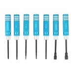 Kit cl� a ecrou pour h�licopt�re rc, 7 pi�ces, croix droite 1. 5 2. 0 2. 5mm tournevis hexagonal 4. 0 ...