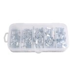 Kit de connecteurs de manchons  sertir en aluminium, 5 tailles, manchons  sertir  baril unique pour ...