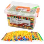 Kit de construction de ch�teau tunnel 4d, jouet d'assemblage de paille, construction de maison, jouet ...