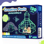 Kit de construction de fort pour enfants - brillent dans le noir 130 pcs jouet fort cratif pour garon ...