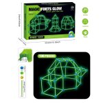 Kits de construction de fort lumineux pour enfants, bricolage, chteau de forteresse, tunnels, tente ...