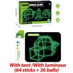 Kit de construction de fort lumineux pour enfants, tente pour bb, chteau, jouet, tunnel, maison de ...