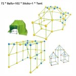 Kit de construction de fort, tente de jouet, ensemble de cabane pour enfants, brille dans la nuit, chteau ...