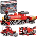 Kit de construction de train urbain 3 en 1, cadeaux pour garçons, jouets de jeu créatifs pour enfants ... Kit de construction de train urbain 3 en 1, cadeaux pour garçons, jouets de jeu créatifs pour enfants ...