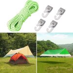 Kits de cordes de tente rflchissantes de 5m, guyline, auvent, attache, ensemble de boucles de corde ...