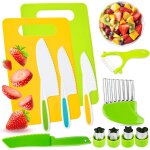 Kit couteau pour enfants, 12 pièces de cuisine montessori avec couteau ondulé, planche à découper et ... Kit couteau pour enfants, 12 pièces de cuisine montessori avec couteau ondulé, planche à découper et ...