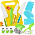 Kit couteau montessori de sécurité pour enfants - 13 pièces pour couper et cuire des fruits ou légumes ... Kit couteau montessori de sécurité pour enfants - 13 pièces pour couper et cuire des fruits ou légumes ...