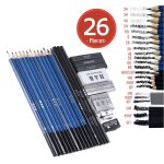 Kit de crayons de croquis, 26 pièces, jouets de dessin professionnels, crayons de croquis, charbon de ... Kit de crayons de croquis, 26 pièces, jouets de dessin professionnels, crayons de croquis, charbon de ...