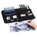 Kit de crayons de dessin professionnels, 40 pièces / ensemble, avec support, sac de transport en graphite ... Kit de crayons de dessin professionnels, 40 pièces / ensemble, avec support, sac de transport en graphite ...