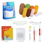 Kit de crochet diy kit de crochet tulipe avec aiguilles de a tricoter poupe en peluche facile