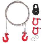 Kit de crochets de remorque a anneau d pour chenille de roche rc 1 / 10, 3 pices, outils de sauvetage ...