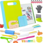 Kit cuisine enfant, 32 pièces ustensile, couteau enfant qui ne coupe pas, couteau montessori a partir ... Kit cuisine enfant, 32 pièces ustensile, couteau enfant qui ne coupe pas, couteau montessori a partir ...