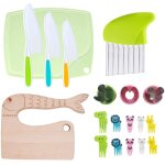 Kit cuisine enfant couteau, ustensiles cuisine, couteaux montessori, gants de protection, planche  dcouper, ...