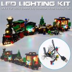 Kit d'clairage pour lego 10254 crateur city, jouet en briques de construction de train de vacances, ...