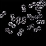 Kit d'lastiques a tisser transparents, 200 pices (10 sacs), clips en s pour bricolage, bracelets, breloques, ...