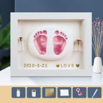 Kit d'empreintes de mains et de pieds pour bb, cadre photo en argile non toxique, souvenir, moule pour ...