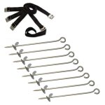 Kit de fixation trampoline 8pcs - gris