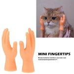 Kit de gants de massage pour animaux de compagnie, 1 paire, mini mains amusantes, chaton, chiot, manches ...