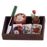 Kit de jardinage miniature pour meubles de maison de poup�e, jouet de d�coration d'ext�rieur, 12e bricolage ...