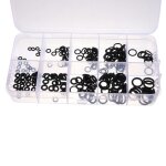 Kit de joints toriques noirs pour robinets de cuisine, 225 pices, 15 tailles, rondelles en caoutchouc ...