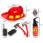 Kit de jouets de cosplay pour enfants, 5 pices / ensemble, pompier, pompier, extincteur, interphone, ...