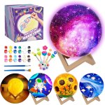 Kit de lampe lune a peindre soi - mme ¿ veilleuse de pques pour enfants, loisirs cratifs, fournitures ...