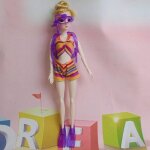 Kit de lunettes pour poupes violet, mode cool d'et, maison de poupe, accessoires, costume de plonge, ...