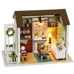 Kit de maison miniature de chalet en bois bricolage enfants cadeaux jouet d�cor a la maison - greatmall ...