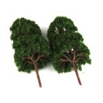 Kit de maquettes d'arbres de train, echelle ho, vert profond, disposition des chemins de fer, 1:75, 10 ...