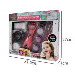 Kit de maquillage pour enfants, cosmtiques lavables, dispositif de massage, rouge a lvres, coussin, ...