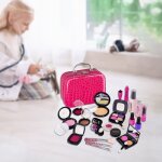 Kit de maquillage pour enfants, avec sac � cosm�tiques, jouets de coiffeuse pour petites filles, y compris ...