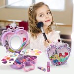 Kit de maquillage pour filles, 39 pices, lumire led, jouet cosmtique, non toxique, pour la pratique ...