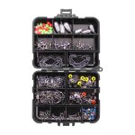 Kit de mat�riel de p�che, 160 pi�ces / ensemble, crochets, plombs, poids, pivots, boutons, accessoires ...