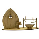 Kit de montage tridimensionnel, porte en bois, narnia, porte artisanale, maison de poupe, figurines, ...