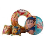 Kit de natation pat patrouille enfant : bouee, brassards, ballon de plage - gonflable - jeu d'eau, piscine ...