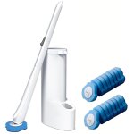 Kit de nettoyage de toilettes sans effort : brosse jetable avec 16 recharges pour une exp�rience de salle ...